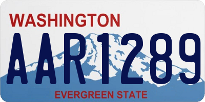 WA license plate AAR1289