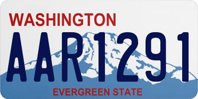 WA license plate AAR1291