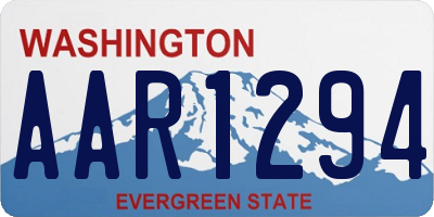 WA license plate AAR1294