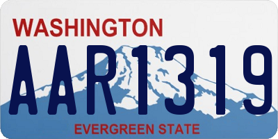WA license plate AAR1319