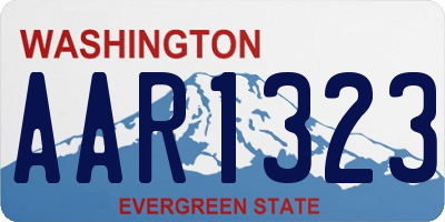 WA license plate AAR1323