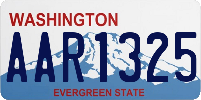 WA license plate AAR1325
