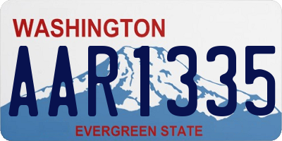 WA license plate AAR1335