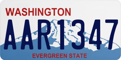 WA license plate AAR1347