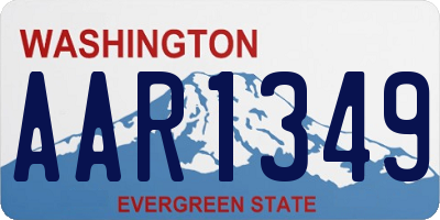 WA license plate AAR1349