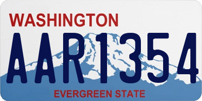 WA license plate AAR1354