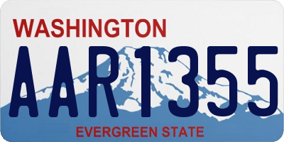 WA license plate AAR1355
