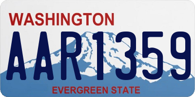 WA license plate AAR1359