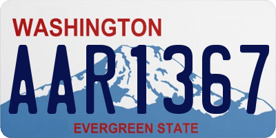 WA license plate AAR1367