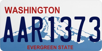 WA license plate AAR1373