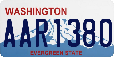 WA license plate AAR1380