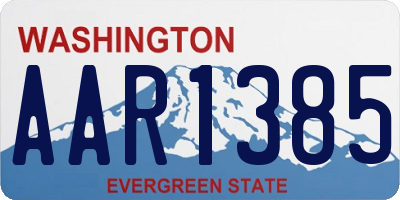 WA license plate AAR1385