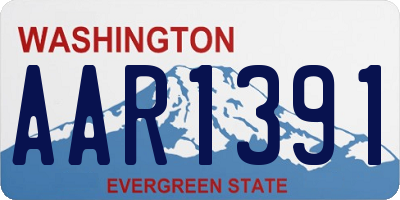 WA license plate AAR1391