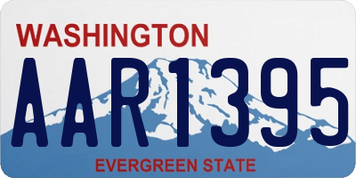 WA license plate AAR1395