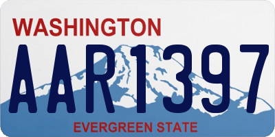 WA license plate AAR1397