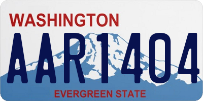 WA license plate AAR1404