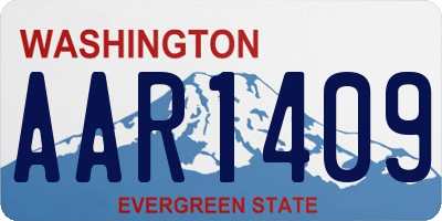 WA license plate AAR1409