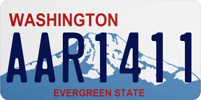 WA license plate AAR1411