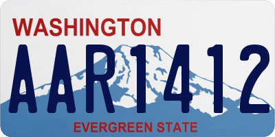 WA license plate AAR1412