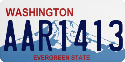 WA license plate AAR1413