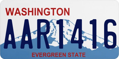 WA license plate AAR1416