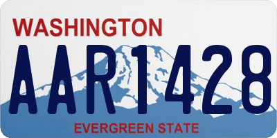 WA license plate AAR1428