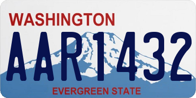 WA license plate AAR1432