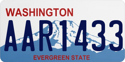 WA license plate AAR1433