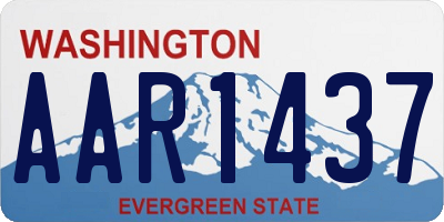 WA license plate AAR1437