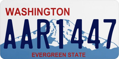 WA license plate AAR1447