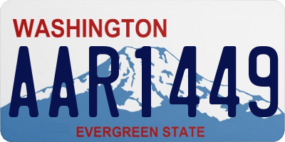 WA license plate AAR1449