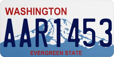 WA license plate AAR1453