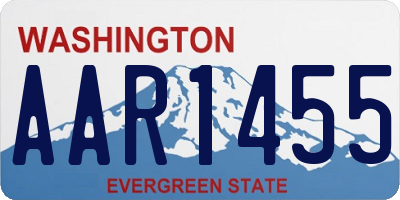 WA license plate AAR1455