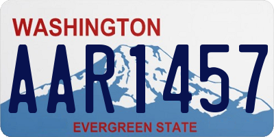 WA license plate AAR1457