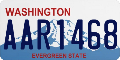 WA license plate AAR1468