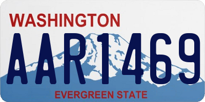 WA license plate AAR1469
