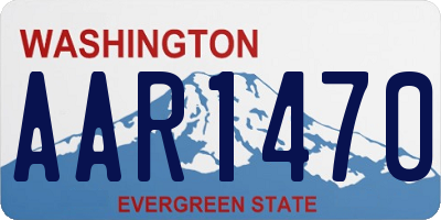WA license plate AAR1470