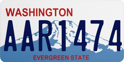 WA license plate AAR1474