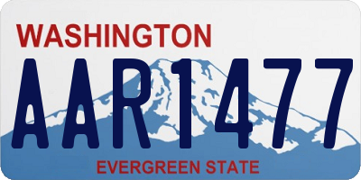 WA license plate AAR1477