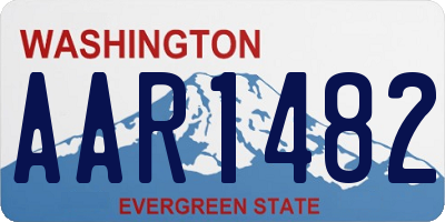 WA license plate AAR1482