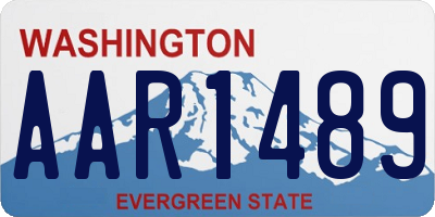 WA license plate AAR1489
