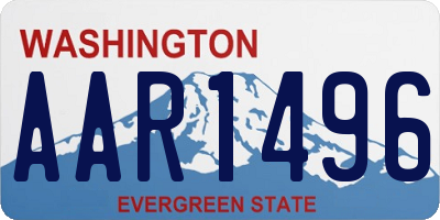 WA license plate AAR1496