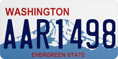 WA license plate AAR1498