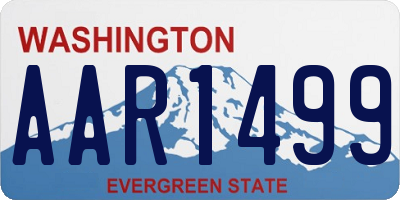 WA license plate AAR1499