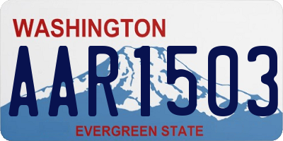 WA license plate AAR1503