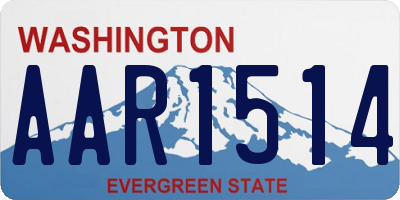 WA license plate AAR1514