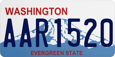 WA license plate AAR1520