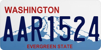 WA license plate AAR1524