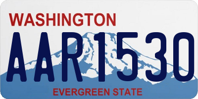 WA license plate AAR1530