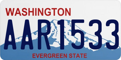 WA license plate AAR1533